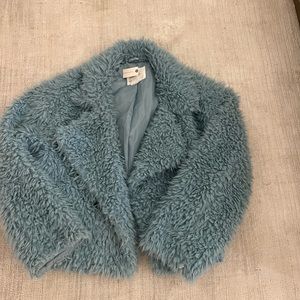 Anthropologie Sherpa cropped jacket Size M